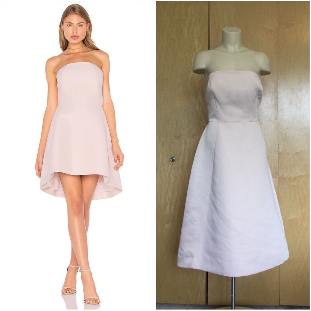 Halston Strapless Structured Dress Barely